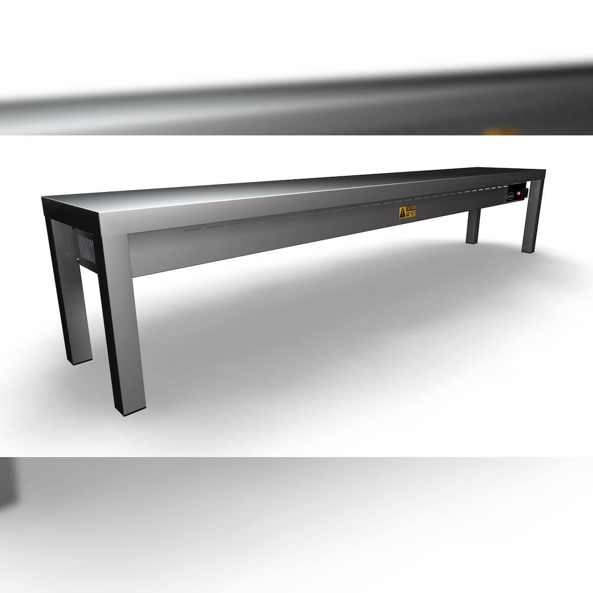 Chefgastro Aufsatzbord Keramisch beheizt 1 Stufig 1800 5 Heaters Of 250W BxTxH 1800x300x350mm Image