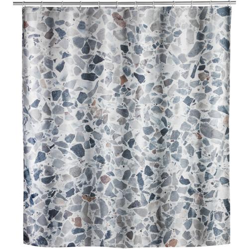 Duschvorhang Terrazzo, Textil (Polyester), 180 x 200 cm, waschbar, Mehrfarbig, Polyester mehrfarbig