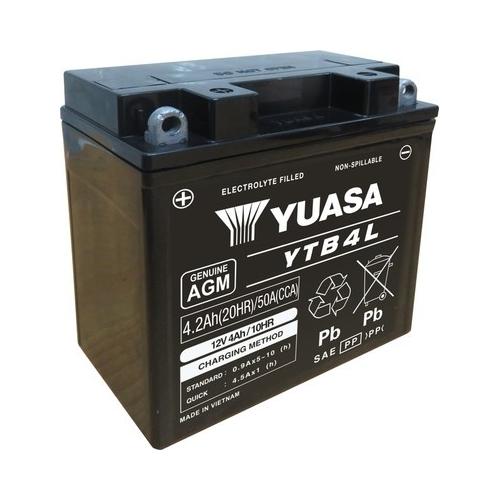 YUASA YTB4L 12V 4Ah 50A Starterbatterie