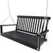 Wood Bench Swing with Armrests and Hanging Chains