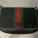 Gucci Bags | Gucci Shoulder Stripe Black Canvas Messenger Bag | Color: Black | Size: 13"L X 4"W X 9"H