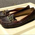 Michael Kors Shoes | Michael Kors Women's Brown Leather Slip On Loafers Flats Shoes Size 7m | Color: Brown/Tan | Size: 7