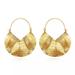 Zara Jewelry | Gold Textured Crescent Hoop Earrings | Color: Gold | Size: Os