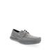 Wide Width Men's Propét® Viasol Lace Men's Boat Shoes by Propet in Grey (Size 11 W)