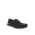 Wide Width Men's Propét® Viasol Lace Men's Boat Shoes by Propet in Black (Size 8 1/2 W)