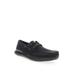 Wide Width Men's Propét® Viasol Lace Men's Boat Shoes by Propet in Black (Size 8 1/2 W)