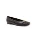 Wide Width Women's Harmony Dressy Flat by Trotters in Black (Size 7 W)