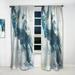 Design Art Liquid Abstract Semi-Sheer Thermal Rod Pocket Single Curtain Panel Polyester/Linen | 84 H x 52 W in | Wayfair CTN38946-52-84