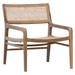 Bayou Breeze Vinny Chloe Natural Finish Teak & Natural Woven Rattan Arm Occasional Chair Wood in Brown | Wayfair 0153C45F413B43A394185E1323BBB9AF