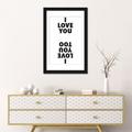 East Urban Home I Love You I Love You Too Honeymoon Hotel - Wrapped Canvas Textual Art Canvas, in Black/Gray/Green | 32" H x 24" W x 1" D | Wayfair