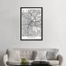 East Urban Home 'Los Angeles Minimal Urban Blueprint Map' Graphic Art Print on Canvas Canvas, in Black/Blue/Gray | 26 H x 18 W x 1.5 D in | Wayfair