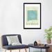 East Urban Home 'New Mexico Map' Graphic Art Print on Canvas Paper/Metal in Blue/Green/White | 32 H x 24 W x 1 D in | Wayfair