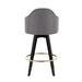 George Oliver Lakyia Contemporary 26" Fixed-height Counter Stool w/ Black Wood Legs | 37 H x 18.5 W x 19.5 D in | Wayfair