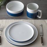 Noritake Colorstax Stripe 4-Piece Place Setting, Service for 1 Porcelain/Ceramic in Blue | Wayfair G026-04B