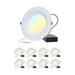 RUN BISON 5.12" Selectable CCT New Construction IC LED Recessed Lighting Kit in White | 2.84 H x 5.12 W in | Wayfair