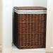 Umber Rea Wicker Laundry Hamper Wicker/Rattan in Brown | 19.6 H x 13.3 D in | Wayfair 03LQ3150PVXLVRQ17