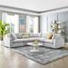 Gray Sectional - Commix Down Filled Overstuffed Velvet 5-Piece Sectional Sofa by Modway Velvet | 35 H x 119 W x 119 D in | Wayfair EEI-4823-LGR