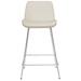 Brayden Studio® Cloe Leatherette Bar & Counter Stool Upholstered/Leather/Metal/Faux leather in Gray/White/Black | 35 H x 20 W x 20 D in | Wayfair