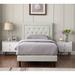 Lark Manor™ Abedin Tuffted Nailhead Trim Platform Bed w/ Adjustable Height Platform Bed Upholstered/ in Brown | 48 H x 43 W x 79.5 D in | Wayfair