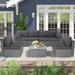 Latitude Run® 6 - Person Outdoor Seating Group w/ Cushions Synthetic Wicker/All - Weather Wicker/Wicker/Rattan in Gray | Wayfair