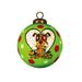 The Holiday Aisle® Charming Dog in a Heart Ball Ornament Glass in Green/Red | 3 H x 3 W x 3 D in | Wayfair 7AF65D8B2119472AAF7836E70E8DAA1F