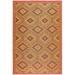 Brown/Green 87 x 59 x 0.2 in Indoor/Outdoor Area Rug - Etta Avenue™ Aldo Geometric Orange/Green Outdoor Rug | 87 H x 59 W x 0.2 D in | Wayfair