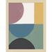 AllModern Colorful Retro Abstract V By Danhui Nai Framed Art Print Paper, Solid Wood in Black/Blue/Brown | 17 H x 13 W x 1 D in | Wayfair