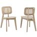 Habitat Wood Dining Side Chair Set of 2 by Modway Wood/Wicker/Rattan in Gray | 33 H x 24 W x 19 D in | Wayfair EEI-6077-GRY