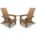Highland Dunes Allurine Surf Folded Adirondack Chair Plastic/Resin in Brown | 39 H x 30 W x 34.6 D in | Wayfair 6FA12E03630343B1BF3220B05A1D9FD3