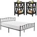 Breakwater Bay Bedroom Set, Metal in Black | 35 H x 54 W x 74.8 D in | Wayfair 6B33D0D84E4A4B548F73AB3F23F9ADD7