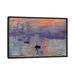 Highland Dunes Sunrise Impression by Claude Monet 3 Piece Painting Print on Wrapped Canvas Set Canvas/ in Gray/Orange | Wayfair