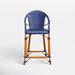 Birch Lane™ Popplewell Outdoor Counter Stool in Blue | 42.5 H x 22.5 W x 22.5 D in | Wayfair A71E073F2BD14D76A492B682E2195353