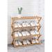 Gracie Oaks 12 Pair Shoe Rack Bamboo in Brown | 26.77 H x 27.55 W x 9.84 D in | Wayfair CC0D9E38B86B4C13999BCBB6B1B91ADE