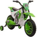 Moto cross électrique pour enfant 3 à 5 ans 12 v 3-8 Km/h avec roulettes latérales amovibles dim.