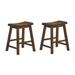 18-inch Height Saddle Seat Stools 2pc Set