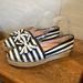 Kate Spade Shoes | Kate Spade New York Lind Striped Espadrille Loafers With Bow Size 8 1/2 | Color: Black/White | Size: 8.5