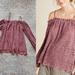 Anthropologie Tops | Anthropologie Romana Mauve Lace | Cold Shoulder Top Purple Shirt Blouse New | Color: Pink | Size: M