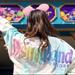 Disney Tops | Disneyland Resort Spirit Jersey Pastel Tie-Dye Rainbow Glitter | Color: Red | Size: S