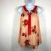 Disney Tops | Disney Lc Lauren Conrad Floral Embroidered Sleeveless Blouse Size Small | Color: Red | Size: S