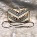 Michael Kors Bags | Michael Kors Jet Set Chevron Snakeskin Saffiano Leather Crossbody | Color: Cream/Gray | Size: Os