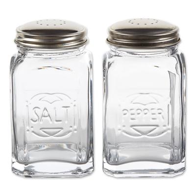 Retro Glass Salt & Pepper Set - Clear by RSVP International in White