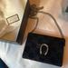 Gucci Bags | Black Velvet Gucci Dionysus Wallet On Chain Crossbody | Color: Black | Size: Os