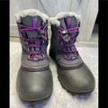 Columbia Shoes | Columbia Omni-Grip Waterproof Faux Fur Youth Size 5 - Women’s Size 6/6.5 | Color: Gray/Purple | Size: 5g