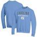 Men's Champion Carolina Blue North Tar Heels Softball Stack Pullover Crewneck Sweatshirt