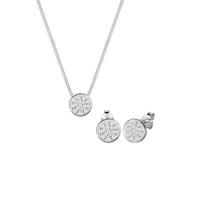 Elli - Zirkonia 925 Sterling Silber Schmuck-Set 1 ct Damen (79.99 € / 1 ct)