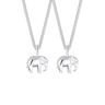 Elli - Mutter Kind Elefant Verbundenheit 925 Silber Schmuck-Set 1 ct Damen