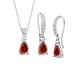 Elli - Tropfen Zirkonia 925 Sterling Silber Schmuck-Set Damen