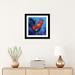 East Urban Home 'Abstract Colorful Rooster' Print on Canvas Canvas, Cotton in Black/Blue/Indigo | 24" H x 24" W x 1" D | Wayfair