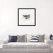 East Urban Home 'Thoughtful Wings I' Graphic Art Print on Canvas Canvas, Cotton in Black/Blue/Gray | 16" H x 16" W x 1" D | Wayfair