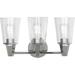 Robert Abbey Wheatley 3 - Light Armed Sconce Glass/Metal in Gray | 9.5 H x 17.25 W x 6.25 D in | Wayfair C256C